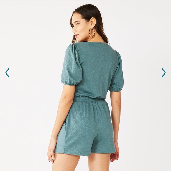 NWT Surplice V Neck Shorts Romper Jumper - Picture 3 of 7